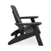 Adirondack Chair Sturdy HDPE Poly Lumber For Poolside, Patio, And Garden Relaxation - Black - Image 3