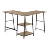 Computer Desk, Home Office, Corner, Storage Shelves, L-Shape, Work, Laptop, Contemporary, Modern - Taupe - Image 3