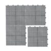 Interlocking Deck Tiles Plastic Waterproof Outdoor All Weather Anti-Slip Bathroom Shower Balcony Porch Strong Weight Capacity Upto 6613 Lbs, Rosette Pattern Pack Of 12 - Gray - Image 23