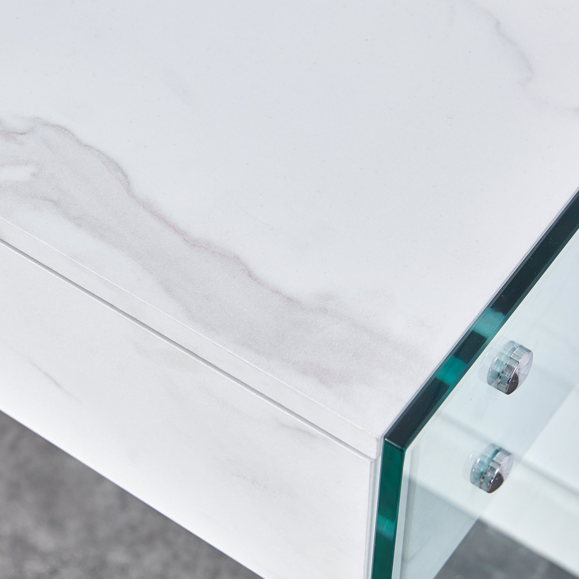 Environmental Protection Minimalist Dresser, Desk, Desktop Computer Desk, With Double Drawer Storage Space, Simple Home, Perfect For Various Styles - White - Image 14