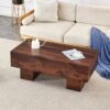 Modern Simple Colored Texture Sticker Coffee Table - Walnut - Image 2