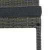 5 Pieces Outdoor Patio Wicker Bar Set, Bar Height Chairs With Non-Slip Feet And Fixed Rope, Removable Cushion, Acacia Wood Table Top - Brown / Gray - Image 17