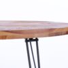 Oval Natural Reclaimed Wood Foldable Cocktail Table For Your Living Room - Natural - Image 5