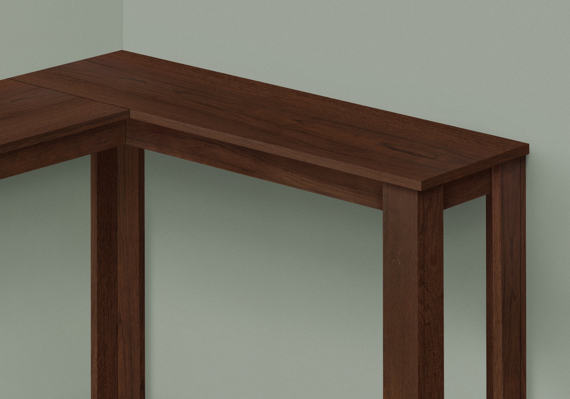 Corner Accent Console Table For Entryway, Contemporary & Modern - Cherry - Image 3