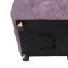 Modern Velvet Upholstered Ottoman, Exquisite Small End Table, Soft Foot Stool, Dressing Makeup Chair, Comfortable Seat For Living Room, Bedroom, Entrance - Purple - Image 8