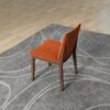 Laura - Mid-Century Modern Solid Wood Dining Chair (Set of 2) - Orange - Image 14