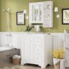 Bathroom Vanity With Sink, Modern Elegant Bathroom Storage Cabinet With 3 Drawers And Adjustable Shelves, Freestanding Vanity Set With Mirror Cabinet, Single Sink Bathroom Vanity - White - Image 18