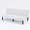 Versatile Corduroy Sofa Bed With Frame - Beige - Image 16