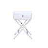 Coleen - Accent Table - White / Chrome - Image 2