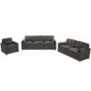 Cozy Upholstered Sofa Set Oversized Comfy Cloud Sofa Double Cushion Sofa Group Plush Cushion Sofa Couch For Living Room - Gray - Image 25