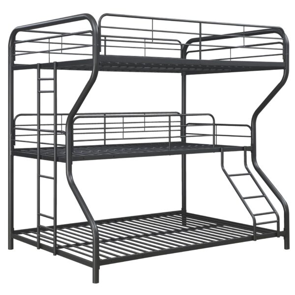 Full / Twin / Full Triple Bunk Bed - Black