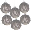 Christmas Ball Ornaments, Glass Decorative Hanging Ball Christmas Tree Ornaments For Holiday Party Decorations (Set of 6) - Silver - Image 2