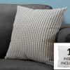 Pillows, Square, Insert Included, Decorative Throw, Hypoallergenic, Modern - Gray - Image 3