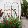 4 Pack Metal Garden Trellis Rustproof Trellis For Climbing Plants Outdoor Flower Support - Black - Image 12