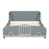 Full Size Car Shaped Platform Bed With Wheels - Gray - Image 16