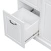 Bathroom Storage Cabinet With Tilt Out Hamper, Tall Free Standing Organizer With Drawers & Adjustable Shelves, Linen Tower With Steel Handles - White - Image 22