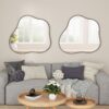 Cloud Shaped Metal Accent Wall Mirror - Black - Image 4