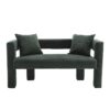 Modern Loveseat Sofa, Comfy Upholstered 2 Seater - Emerald - Image 13