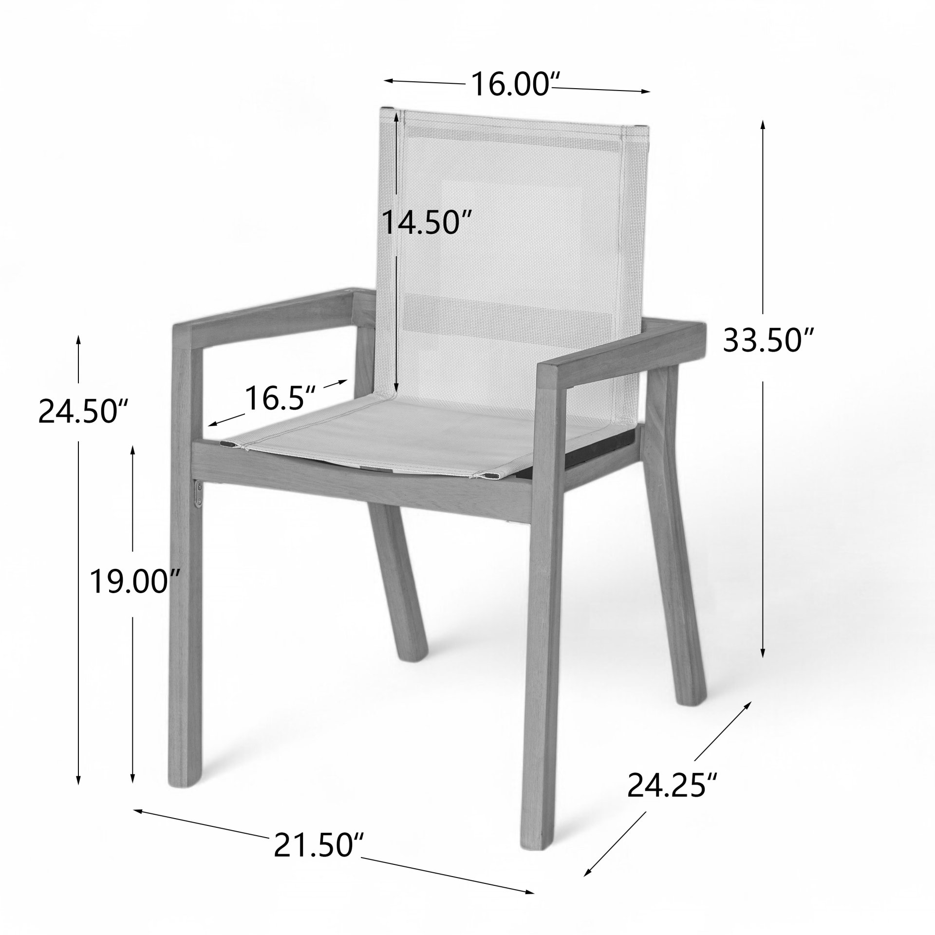 Belfast - Dining Chair (Set of 2) With Frame And Textile For Outdoor Use - Teak / Beige - Image 3