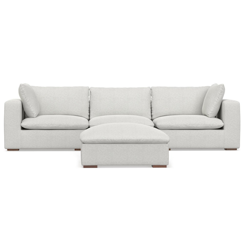 Jasmine - 3 Seater Sofa And Ottoman - Gray - Image 17