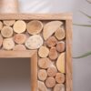 Rustic Wood Console Table With Natural Log Accents, Entryway Table, Narrow Sofa Table, Hallway Accent Table, Modern Farmhouse Style - Natural - Image 7