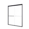 Modern Semi Frameless Double Sliding Shower Door With 1 / 4" Sgcc Tempered Glass - Matte Black - Image 14