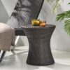 Thrive - Hourglass Rattan Table With No Glass Top - Brown Multi - Image 9