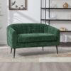 3 Piece Living Room Set, Loveseat & Accent Chairs - Green - Image 6