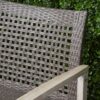 Hampton - Outdoor Wood And Wicker Loveseat - Gray - Image 9