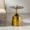 Nordic Style Iron Round Tray Coffee Table Carbon Steel - Gold - Image 7