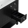 Transitional Style Bathroom Vanity Cabinet Combo With Ceramic Sink, Soft Close Door - Black - Image 19