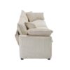 Comfortable Oversized 3 Piece Sofa Set With Single 2 Seater 3 Seater Sofas Corduroy - Beige - Image 4