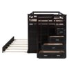 Full Over Full Bunk Bed With Twin Size Trundle And Staircase - Espresso - Image 4