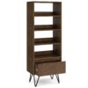 Chase - Tall Bookcase - Rustic Natural Aged Brown - Image 2