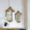 Decorative Oval Wall Mirror, Accent Mirror For Living Room, Entryway, Bedroom - Gold - Image 9