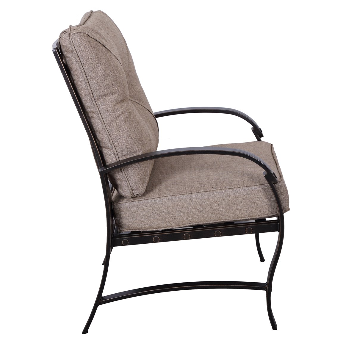 Modern Dining Chair With Back And Seat Cushion (Set of 2) - Antique Bronze - Image 3