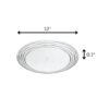 Designer Swirl 12" Acrylic Dinner Plates (Set of 4) Crystal Clear Reusable Unbreakable Plates - Clear - Image 3