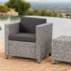Puerta - Stylish Outdoor Club Chair With Weather Resistant Cushions - Mixed Black - Image 7
