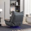 270 Swivel Glider Recliner Chair, Power Recliner Rocking Chair, USB Port Charge For Nursery Chair With Atmosphere Lamp For Living Room Bedroom Apartment - Dark Gray - Image 8