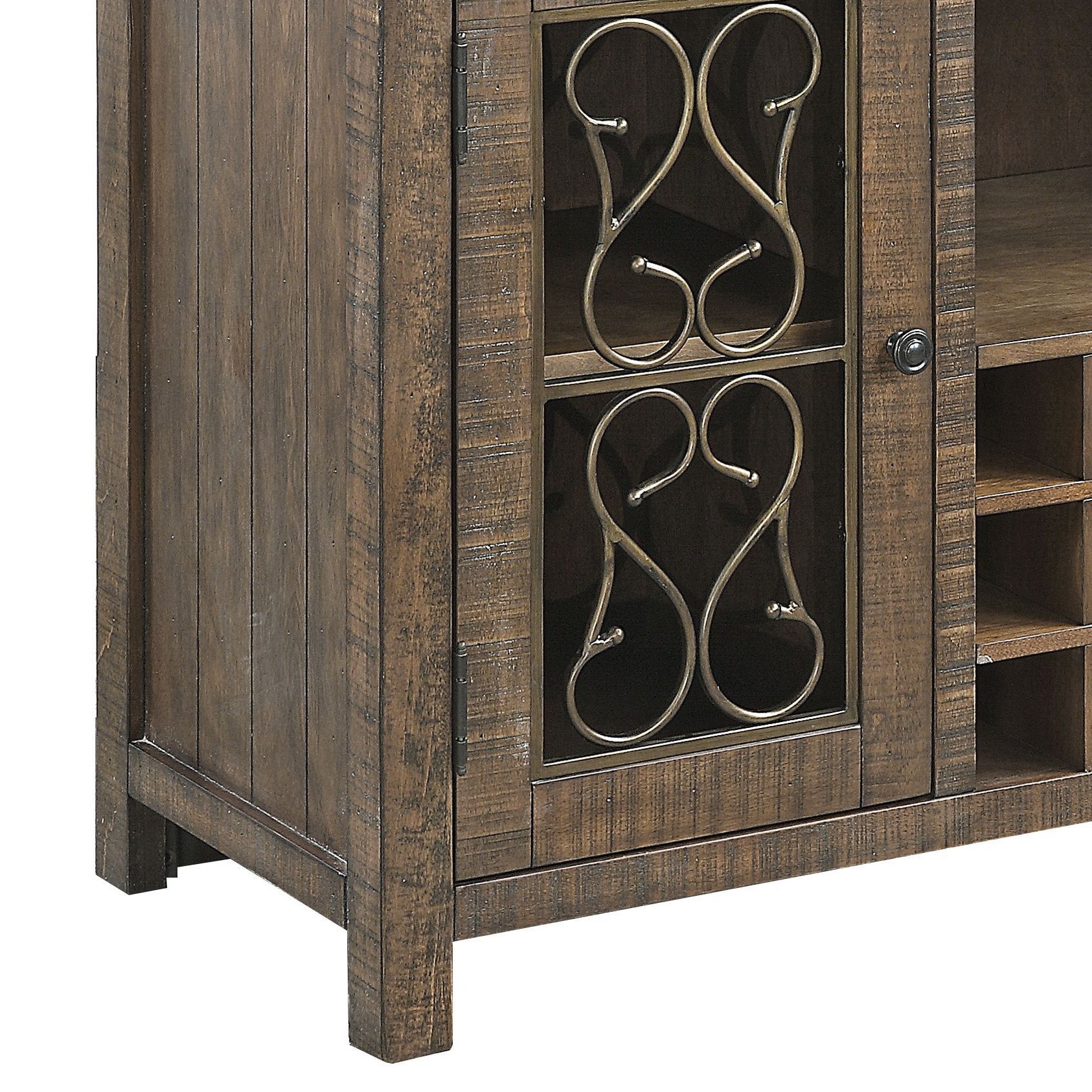 Raphaela - Server With Cup Holder & Wine Rack - Cherry - Image 5