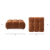 Marcel - Bubble Modular Modern Cocktail Ottoman - Orange - Image 7