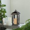 Menifee - Lantern With Led Candle (Set of 2) - Antique Black - Image 5