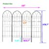 4 Pack Metal Garden Trellis Rustproof Trellis For Climbing Plants Outdoor Flower Support - Black - Image 2