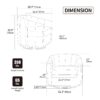 360° Swivel Pumpkin Shape Club Armchair - Wheat - Image 2
