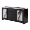 Stacey - Buffet With Storage Drawers And Marble Detailing - Black / Marble - Image 6