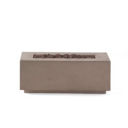 Modern Outdoor 40, 000 Btu Rectangular Concrete Propane Fire Pit - Dark Gray