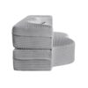 Floor Sofa With 2 Pillows, Convertible Plush Corduroy Foam Filled Sleeper Sofa Bed - Light Gray - Image 14