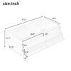 Modern Rectangle Coffee Table With 4 Drawers And 2 Display Shelves, Tempered Glass For Living Room - Brown - Image 2