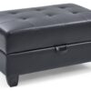 Sleek Contemporary Ottoman - Black - Image 7