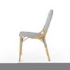 Outdoor Rattan And Aluminum Armless French Bistro Chairs (Set of 2) - Dark Gray - Image 9